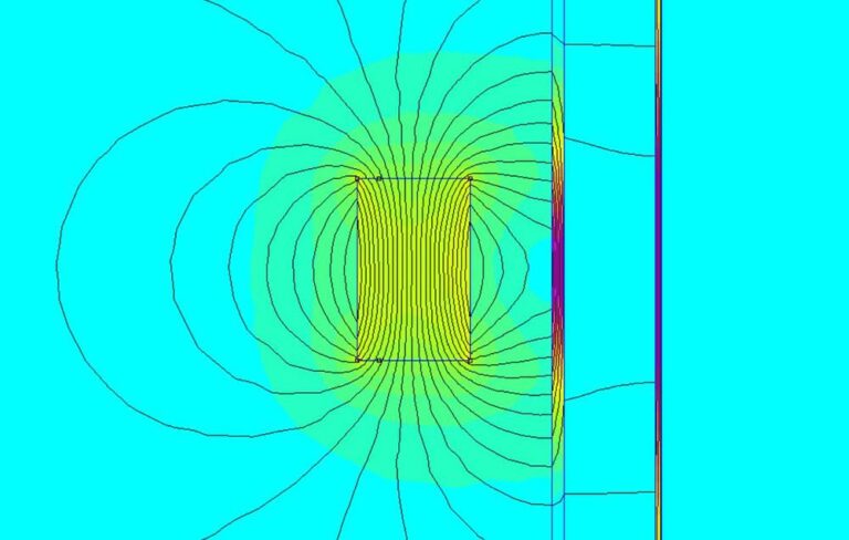 Der Stahl wird von einem starken Magnetfeld abgeschirmt. Mu-Metall lenkt die übrigen Magnetfeldlinien ab.