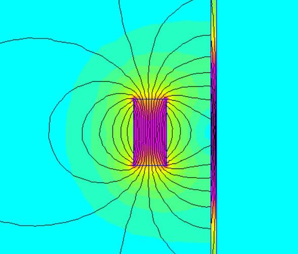 Ablenkung von Magnetfeldlinien