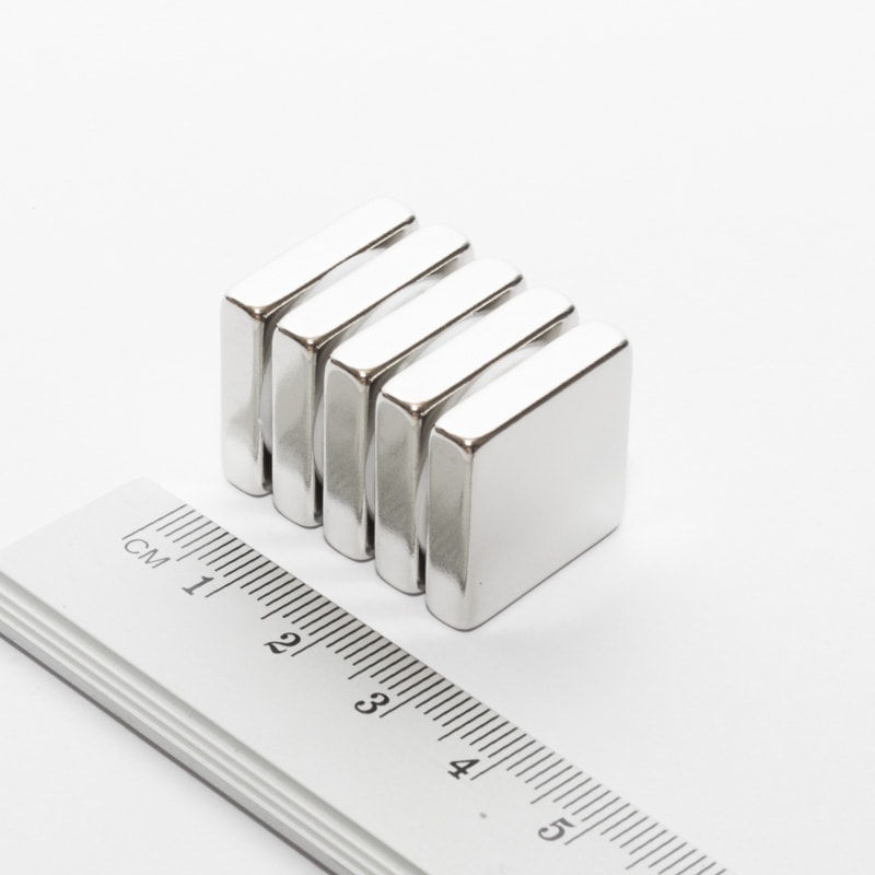 Neodym-Magnet, Quader, 20x20x5 mm – N38