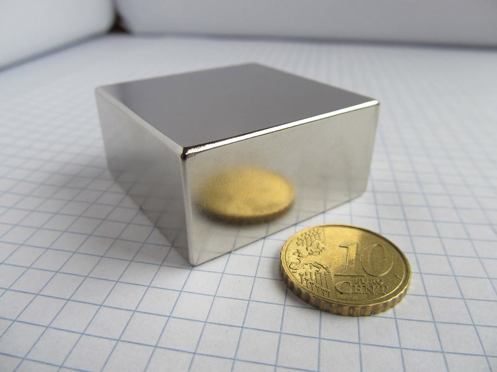 Neodym-Magnet, Quader, 40x40x20 mm – N38