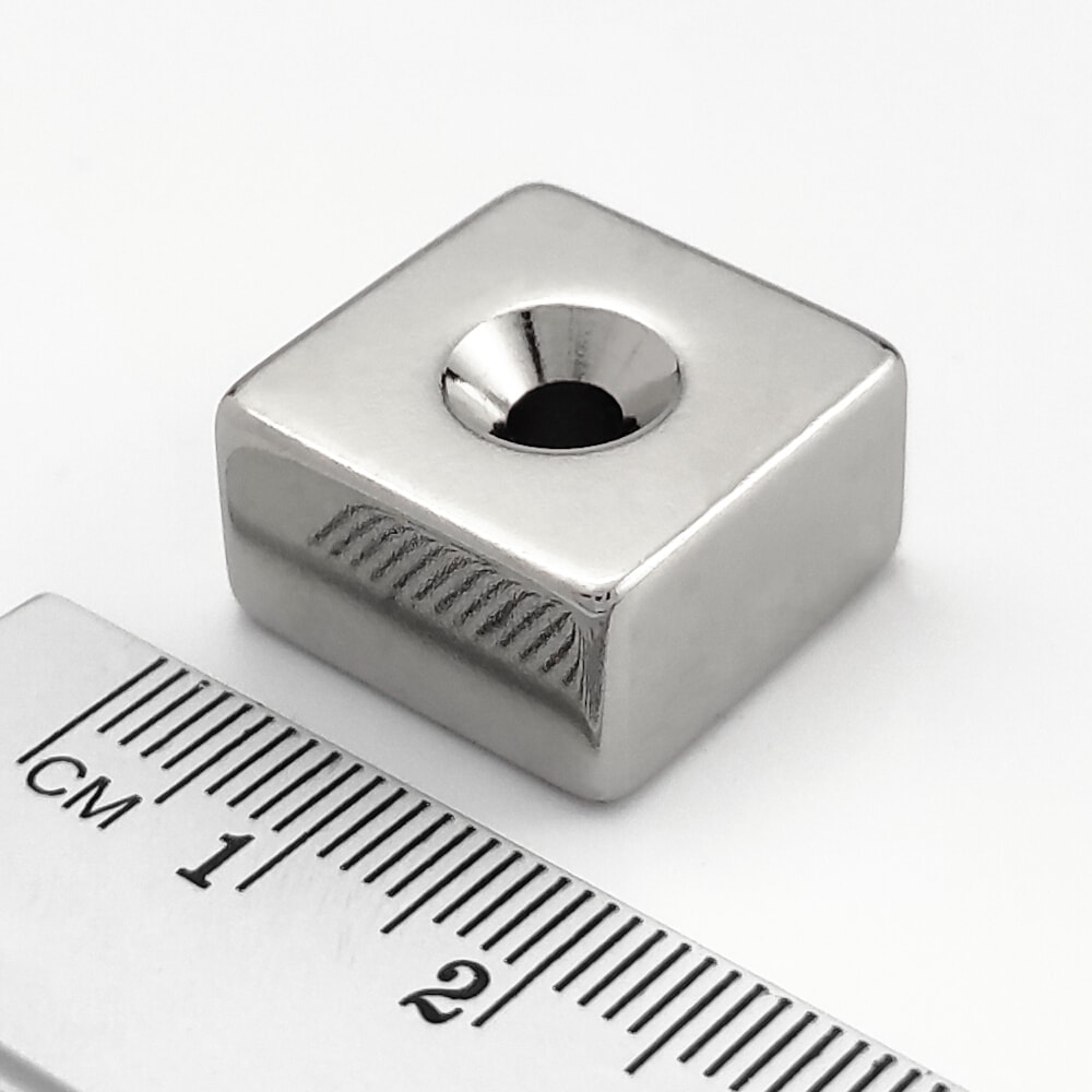 Neodym-Magnet, Quader, mit Loch – 4