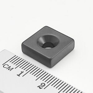 Neodym-Magnet, Quader, mit Loch, Epoxidharz