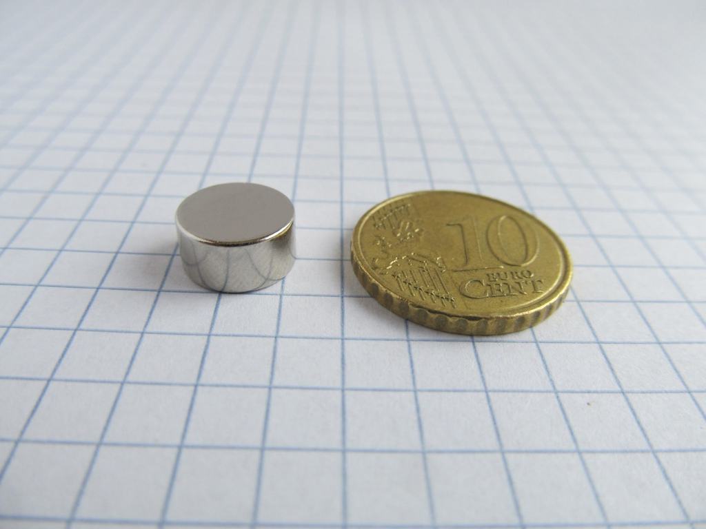 Neodym-Magnet, Scheibe, 10x5 mm – N38