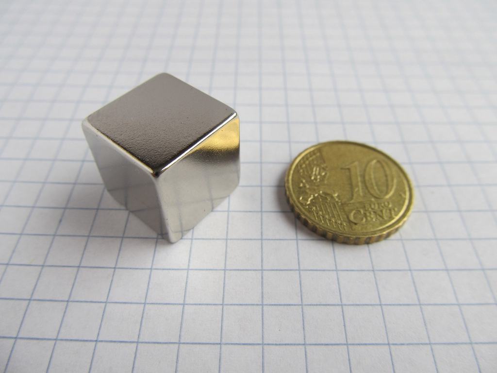 Neodym-Magnet, Würfel, 15x15x15 mm – N38