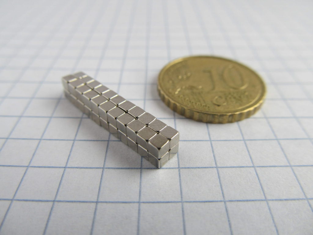 Neodym-Magnet, Würfel, 2x2x2 mm – N52