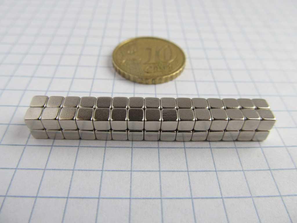 Neodym-Magnet, Würfel, 3x3x3 mm – N52