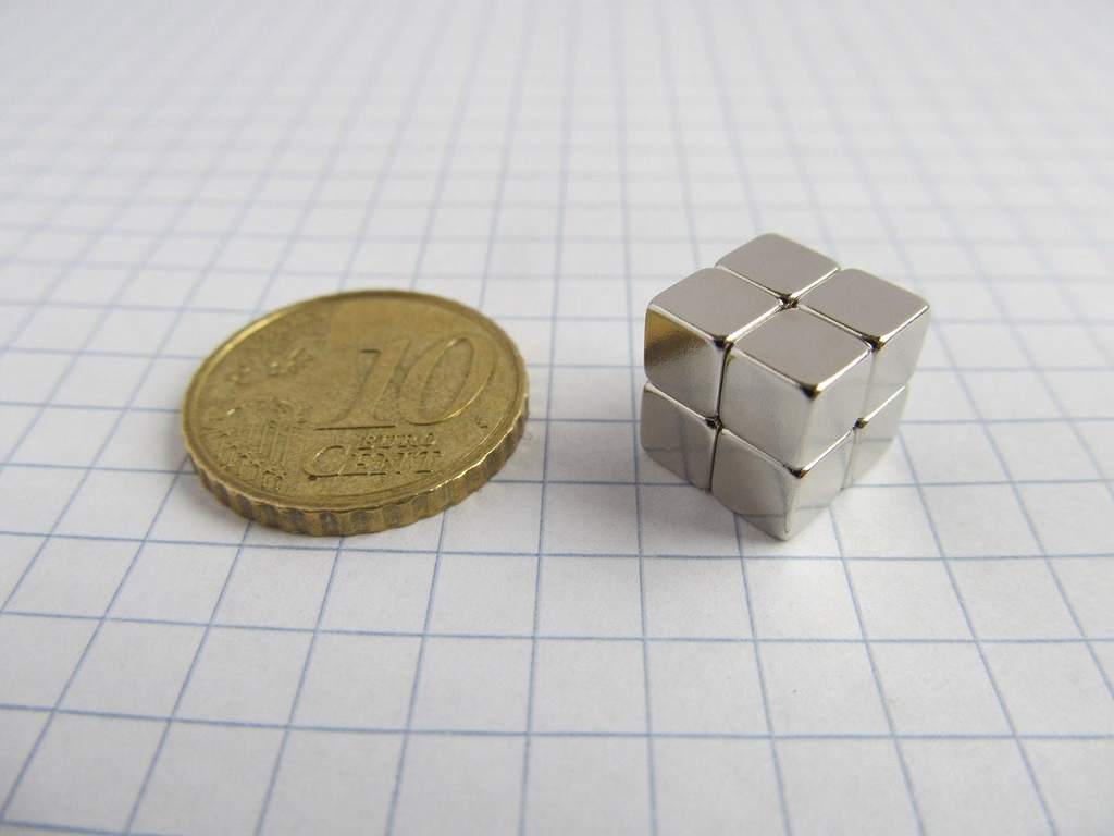 Neodym-Magnet, Würfel, 5x5x5 mm – N35