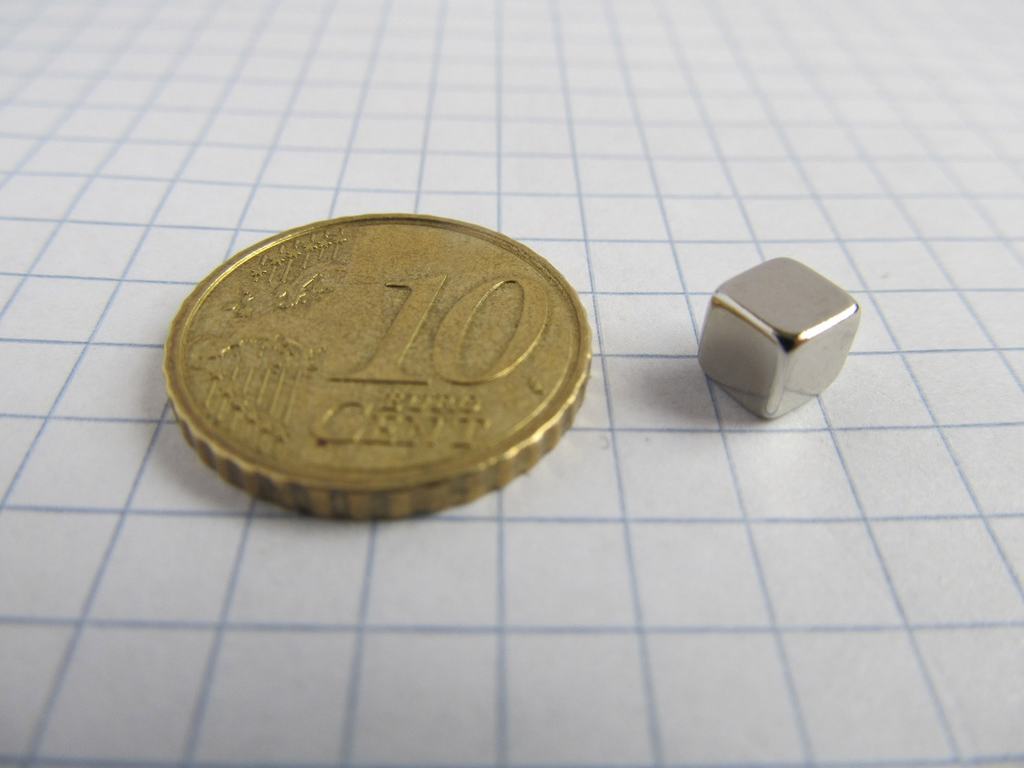 Neodym-Magnet, Würfel, 5x5x5 mm – N35
