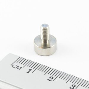 Topfmagnet mit Gewindezapfen, 10x4,5 mm