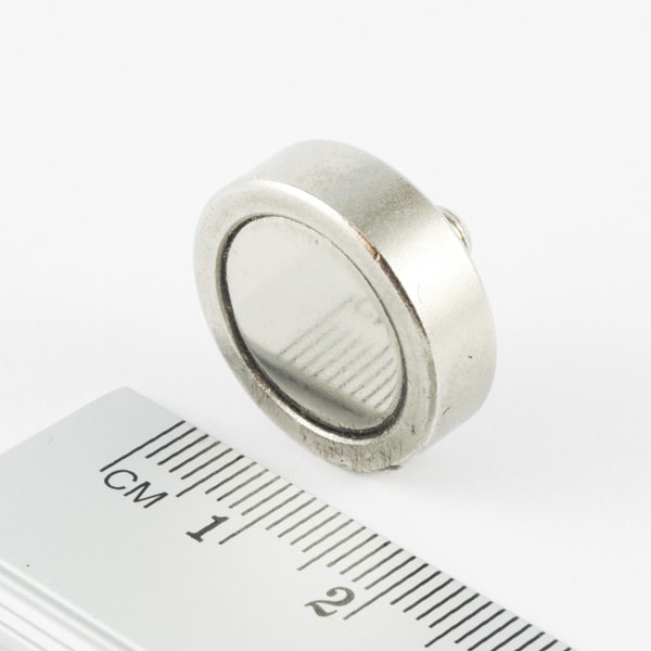 Topfmagnet mit Gewindezapfen, 20x5 mm