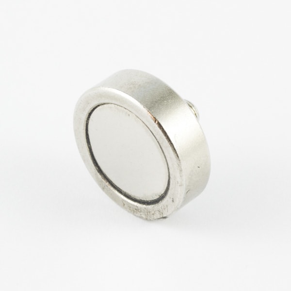 Topfmagnet mit Gewindezapfen, 20x5 mm