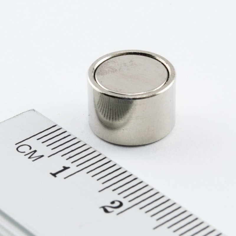 Topfmagnet mit Innengewinde, 12x8 mm