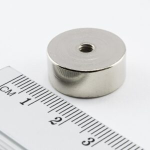 Topfmagnet mit Innengewinde, 19x8 mm