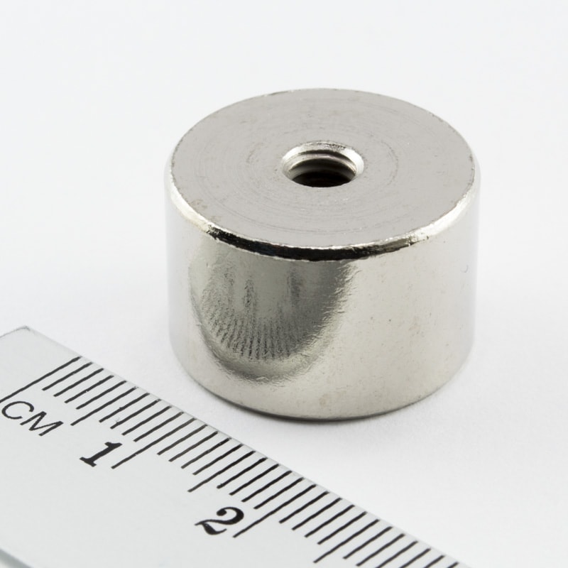 Topfmagnet mit Innengewinde, 20x13 mm