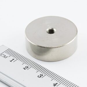 Topfmagnet mit Innengewinde, 29x10 mm