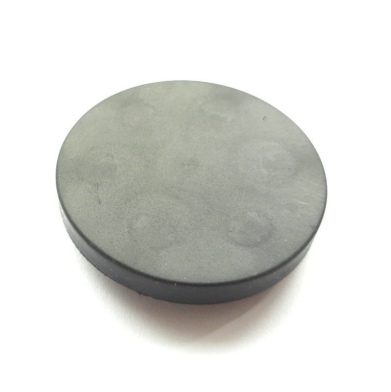 Topfmagnet mit Innengewinde, 43x6 mm, gummiert