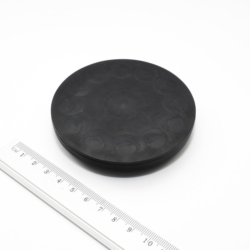 Topfmagnet mit Innengewinde, 88x8,5 mm, gummiert