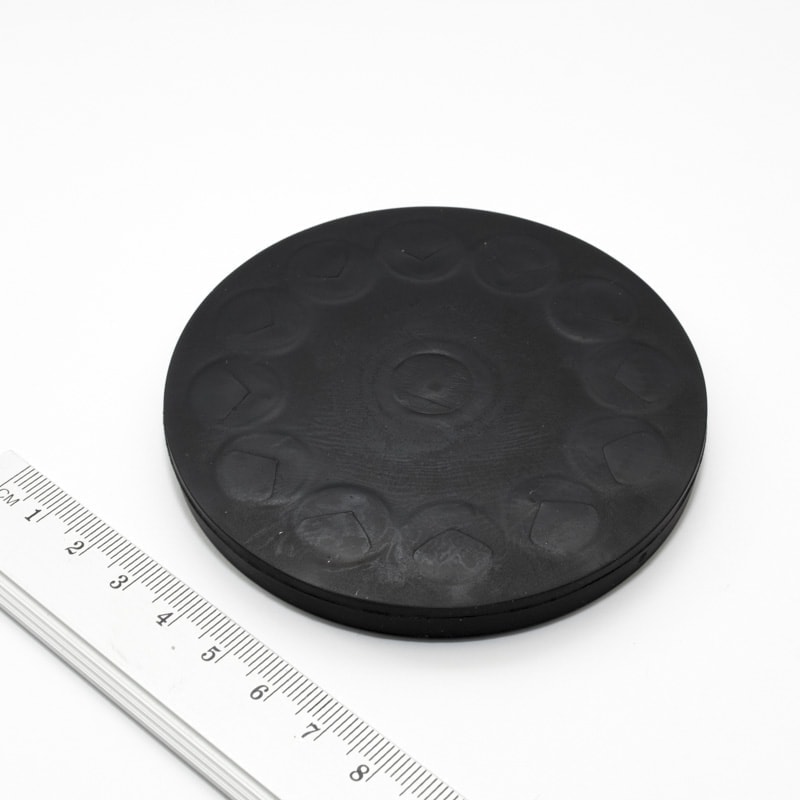 Topfmagnet mit Innengewinde, 88x8,5 mm, gummiert