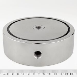 Topfmagnet mit Innengewinde durch den gesamten Magneten, 135x40 mm, doppelseitig