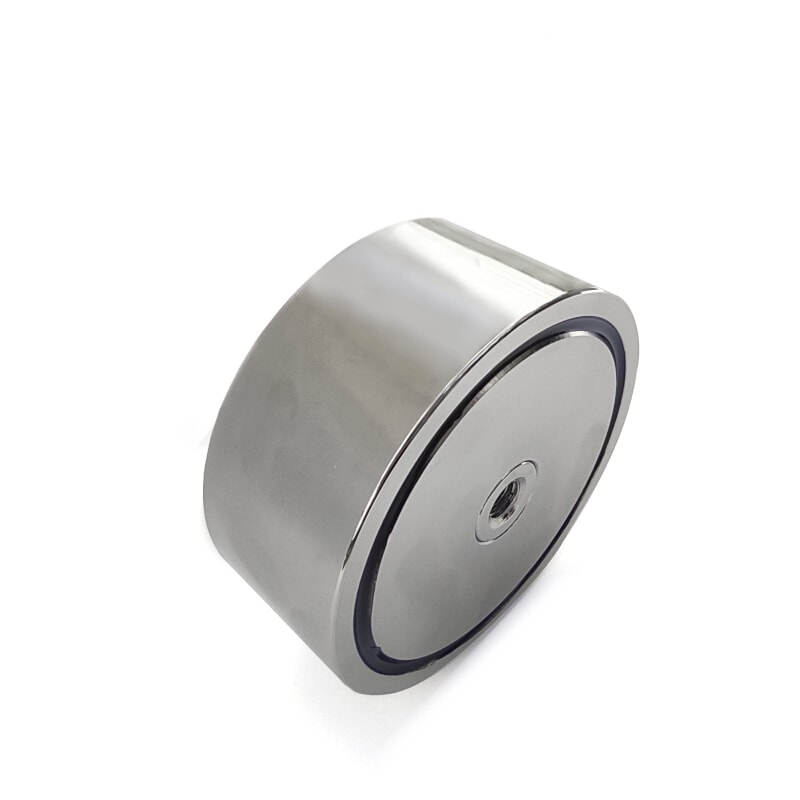 Topfmagnet mit Innengewinde durch den gesamten Magneten, 97x40 mm, doppelseitig