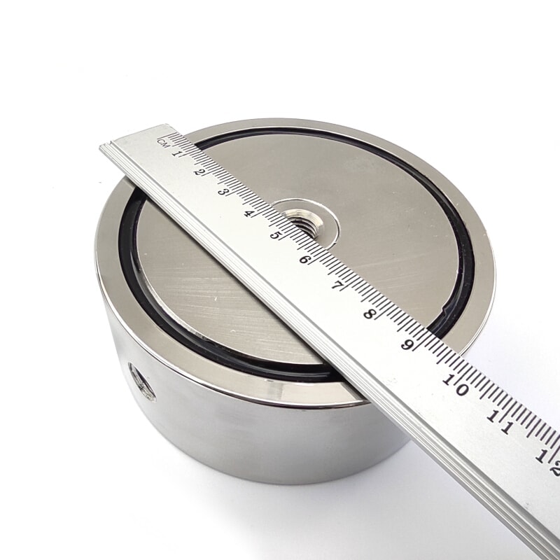 Topfmagnet mit Innengewinde durch den gesamten Magneten, 97x40 mm, doppelseitig