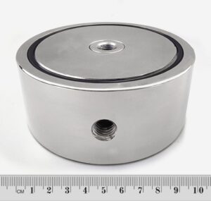 Topfmagnet mit Innengewinde durch den gesamten Magneten 97×40 mm doppelseitig