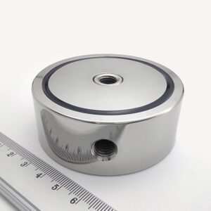 Topfmagnet mit Innengewinde durch den gesamten Magneten, 74x28 mm, doppelseitig