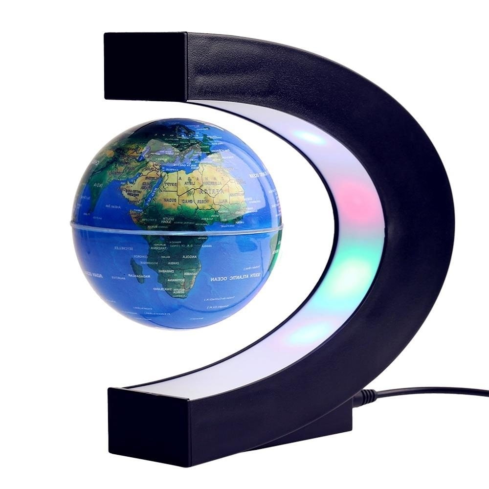 Magnetic levitating antigravity rotating globe