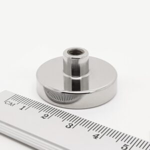 Topfmagnet mit Innengewindebuchse, 32x7 mm