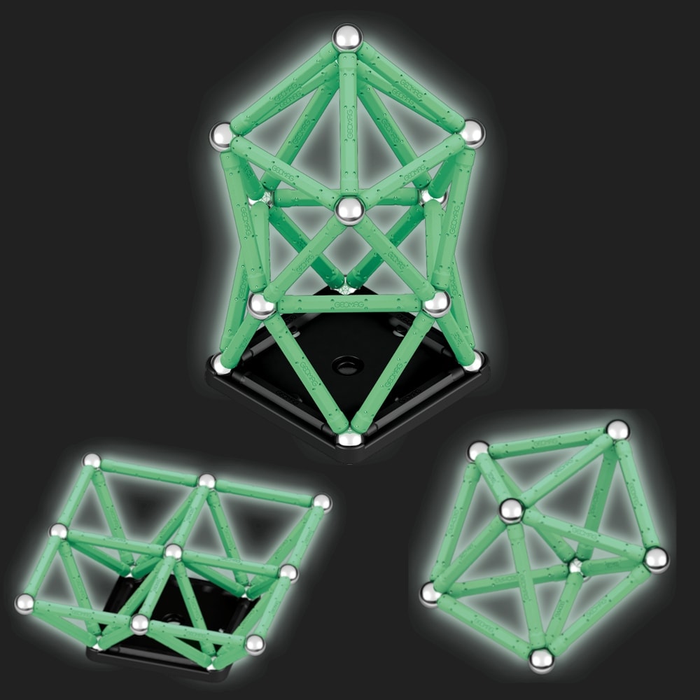 Magnetisches Bauset Geomag Glow – im Dunkeln leuchtend
