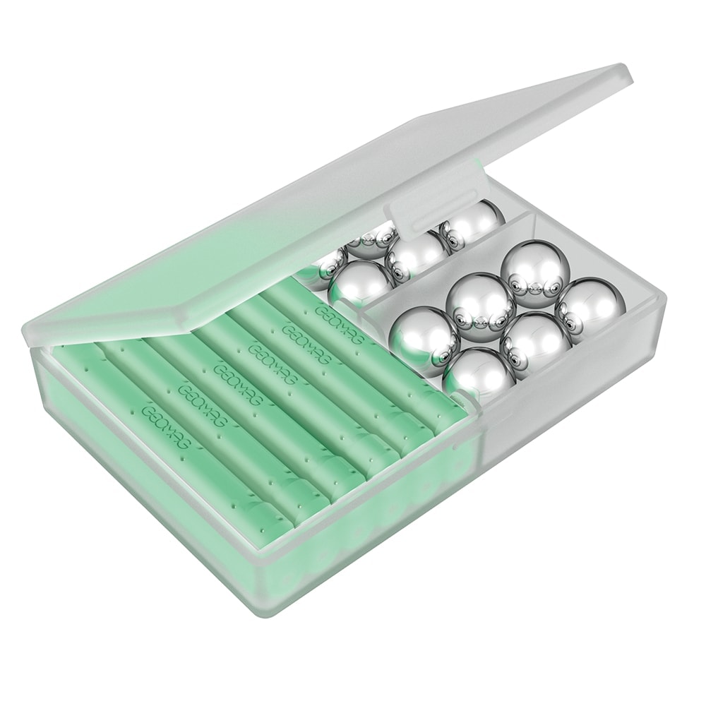 Magnetisches Bauset Geomag Glow recycelt, 42 Teile
