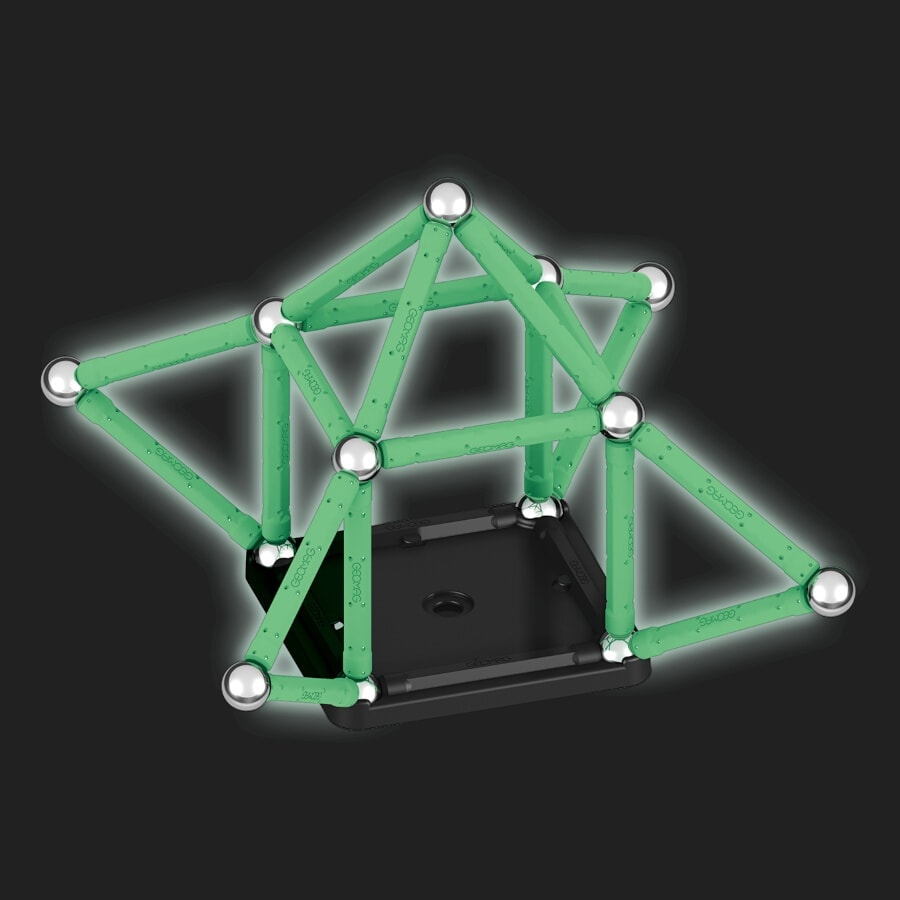 Magnetisches Bauset Geomag Glow recycelt, 42 Teile