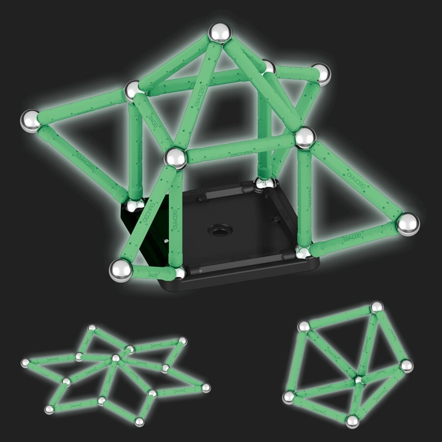 Magnetisches Bauset Geomag, im Dunkeln leuchtend