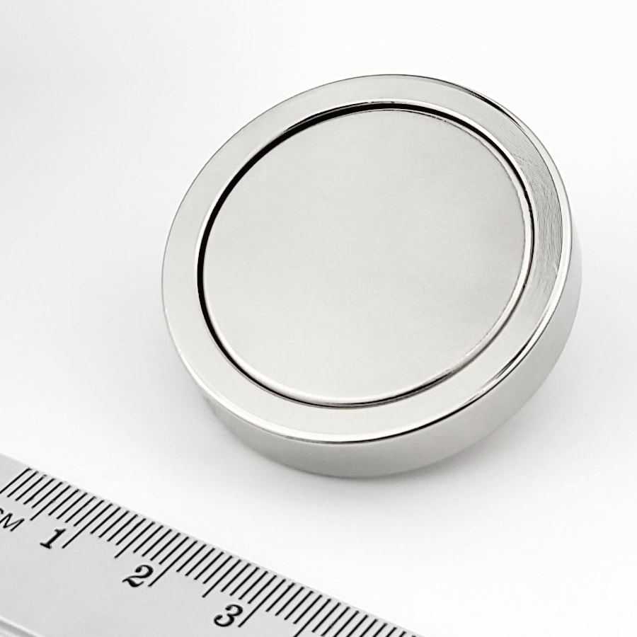 Topfmagnet mit Innengewinde, 42x8,5 mm