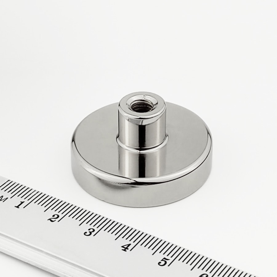 Topfmagnet mit Innengewindebuchse, 36x8 mm