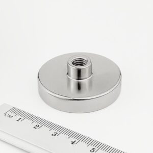 Topfmagnet mit Innengewindebuchse, 42x8,5 mm