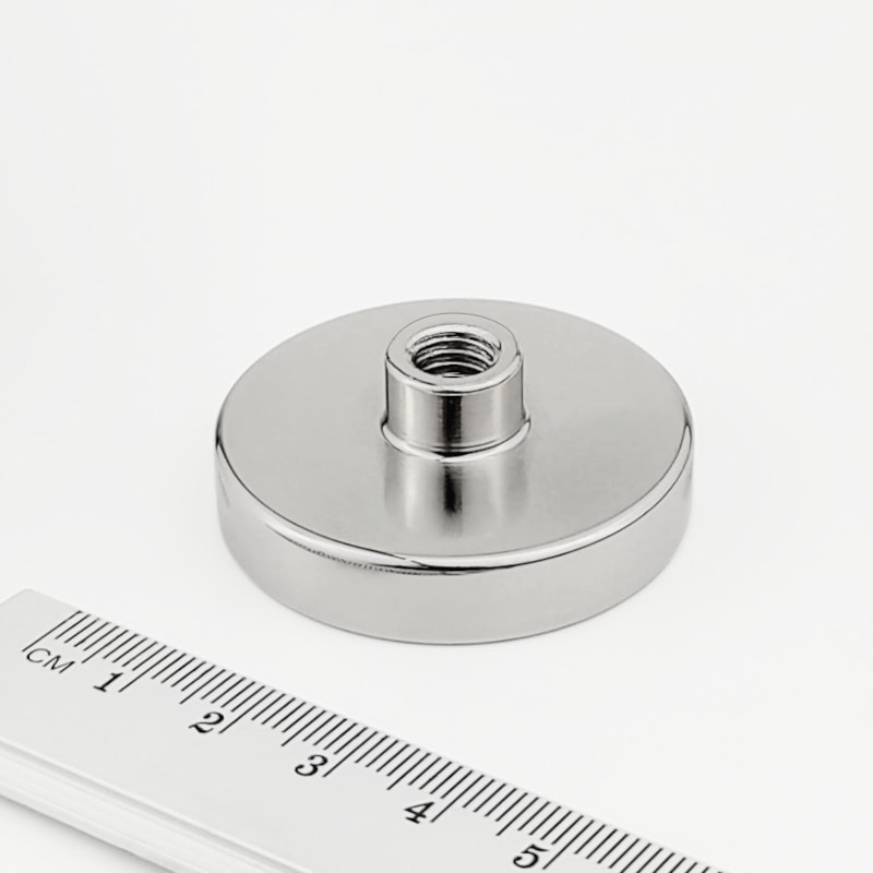 Topfmagnet mit Innengewindebuchse, 42x8,5 mm