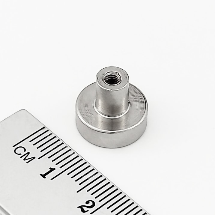 Topfmagnet mit Innengewinde, 13x4 mm