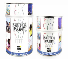 Sketchpaint – beschriftbar, weiß, matt, verschiedene Verpackungen