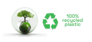 aus recyceltem Kunststoff