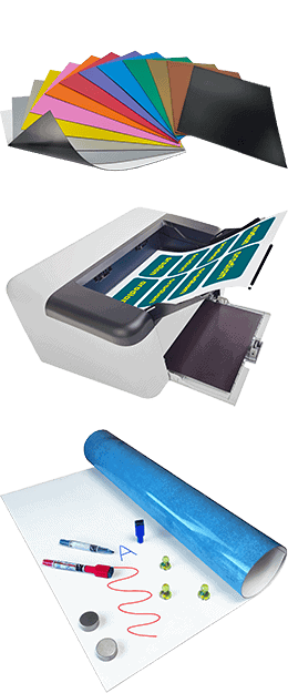 Magnetfolien für Drucker/Tabelle
