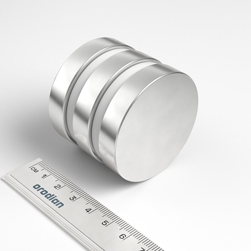V50-10-N55_v02 Neodym Magnet Scheibe 50×10 mm N55