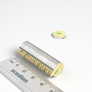 Neodym-Magnet, Scheibe, selbstklebend V12-2 mm – N38