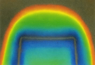 die Magnethaftkraft eines Magneten, dargestellt in verschiedenen Farben